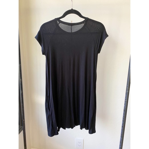 SOPRANO Women's Black T-Shirt Jersey Swing Mini Dress with Pockets size XS - Picture 2 of 8